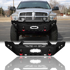 Vijay For 2002-2005 Dodge Ram 1500 New Front Bumper With Winch Plateled Lights Vijay For 2002-2005 Dodge Ram 1500 New Front Bumper With Winch Plateled Lights