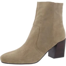 Blondo Womens Sadie Suede Heels Square Toe Ankle Boots BHFO 6340