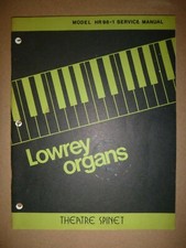 Service Manual  Lowrey Organ Model HR98-1 Theatre Spinet with SCHEMATICS