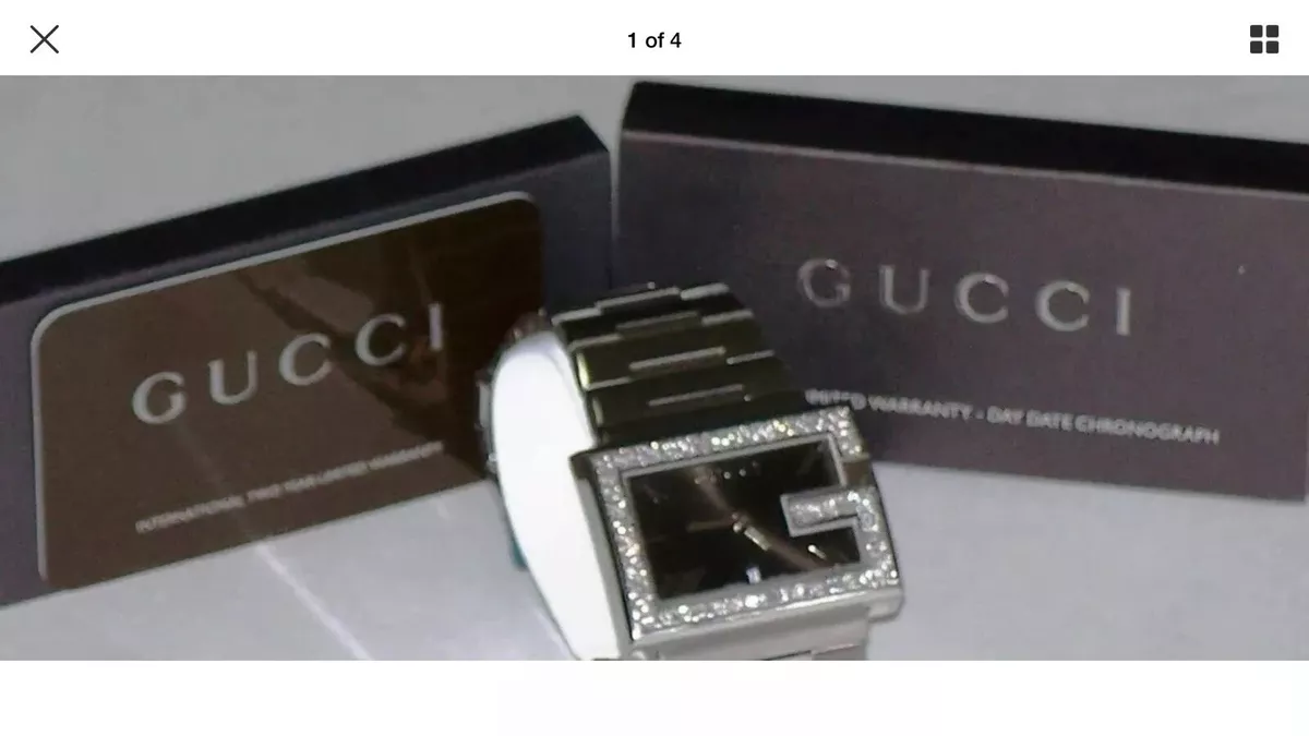 New Men s Gucci black dial 1.92ct.aprx.custom set real Diamond