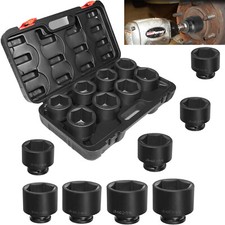 8pcs 2-116 To 2-12 Axle Nut Impact Large Sockets 34 Drive Spindle 6-point