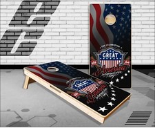 American Flag Independence Cornhole Boards Bean Bag Toss Game