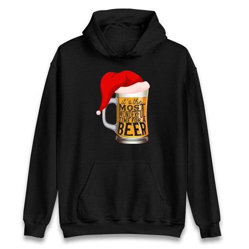 Santa Bear Christmas Hoodie,Offensive Christmas Hood,Ugly Christmas Hood - Picture 4 of 9