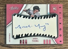 2021 Absolute Baseball Material Signatures Black 31/60 Andy Young Rookie Auto RC