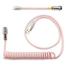 Coiled Aviator USB C Cable 3.1 LTC Custom Mechanical Keyboard Coiled Type , 1.2m