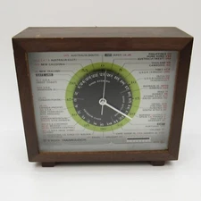 Allied Radio Trio Hamclock World Time Clock Japan Made HC-1 FOR PARTS/REPAIR