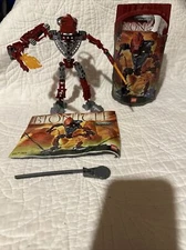 LEGO BIONICLE: Toa Hordika Vakama (8736):Working arm,2 Flames, Disc/pull,Can,Ins