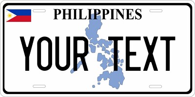 Philippines Map Custom Personalized License plates Auto Bike Motorcycle