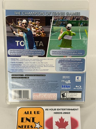 Virtua Tennis 3 (Sony PlayStation 3, 2007 PS3) LK- CIB- Complete - Picture 2 of 3