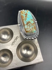 number 8 turquoise ring Made By Davidson Design Usa