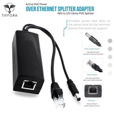 Active PoE Power Over Ethernet Splitter Adapter 48V to 12V 1Amp POE Splitter UK
