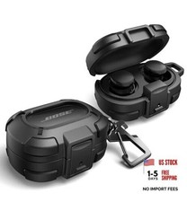 for Bose QuietComfort Earbuds Protective Case with Drop-Proof Lock, Black