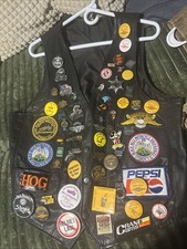 Vintage Motorcycle Club Vest Biker Gang Outlaws 80 And 90  s Iron Horse
