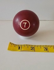 Vintage No. 7 Solid Red Pool Ball Billiard 2" Replacement Q 