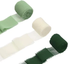 Chiffon Sibbon - 1.5 Inch X 16 Yards,3 Rolls Ribbon for Wedding Decor, Bridal Bo