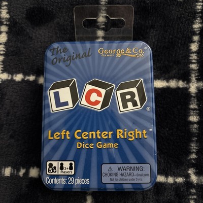 The Original LCR Left Center Right Dice Game Blue Tin George & Company