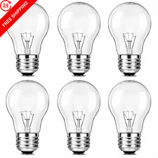 60 Watt Incandescent Light Bulbs, A19 Shatter Resistant Rough Service White