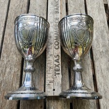 2  Vintage C&Co Silverplate Goblet(s) Corbel Silver Company 5.25” Tall
