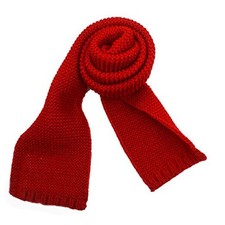 Kids Soft Knitted Scarf Fashion Solid Color Infant Toddler Warm Scarves Red