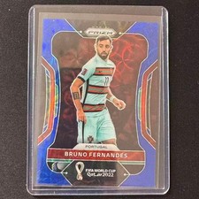 🔌IU 2022 PANINI PRIZM FIFA WORLD CUP QATAR BLUE CHOICE /135 BRUNO FERNANDES