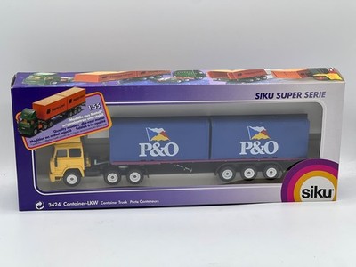 Siku 3424 Iveco Turbostar P&O Container LKW blau 1 55 schwer zu finden KOSTENLOSER VERSAND.