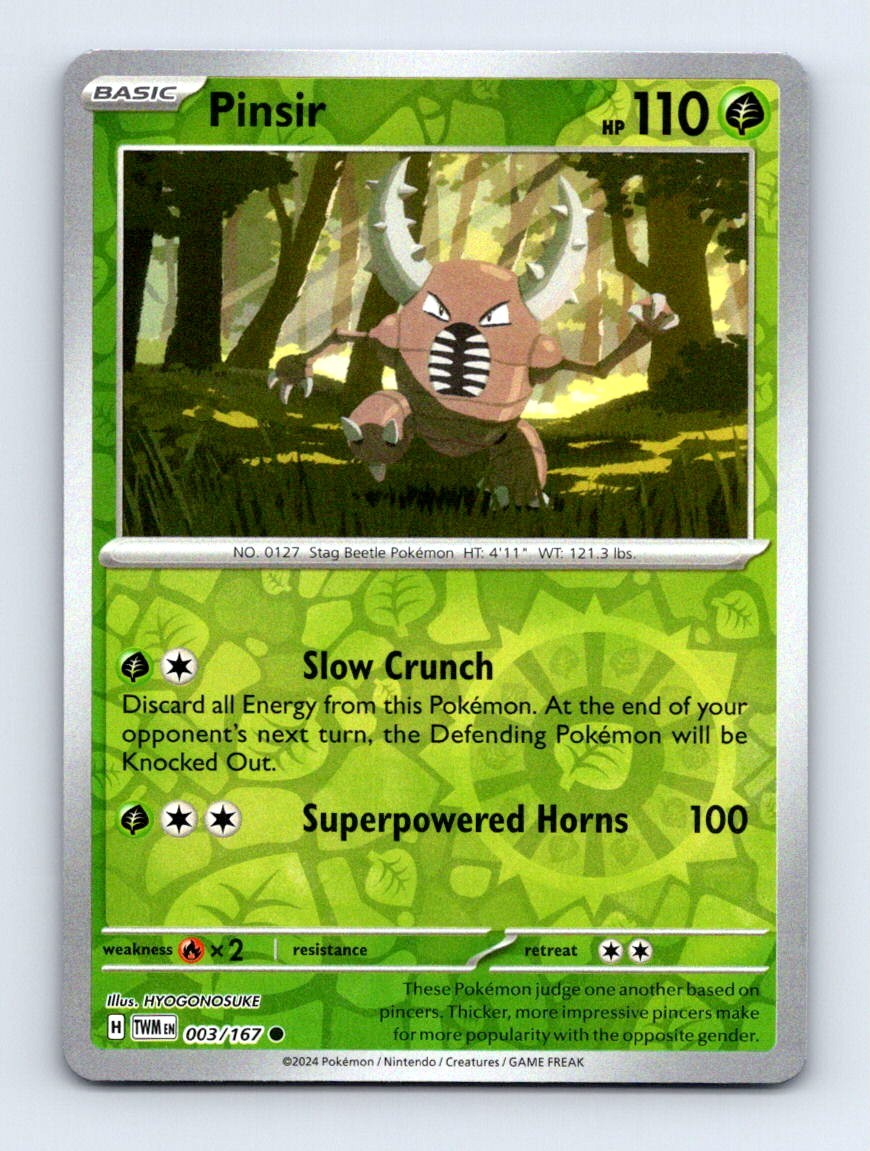 #3 2024 Twilight Masquerade Pinsir Reverse Holo