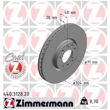 2x Bremsscheibe vorne für Opel Grandland-Grandland X A18 | 26221581