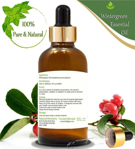 Pure Herbs wintergreen 100% Pure & Natural Gaultheria procumbens Essential Oil - Picture 2 of 8