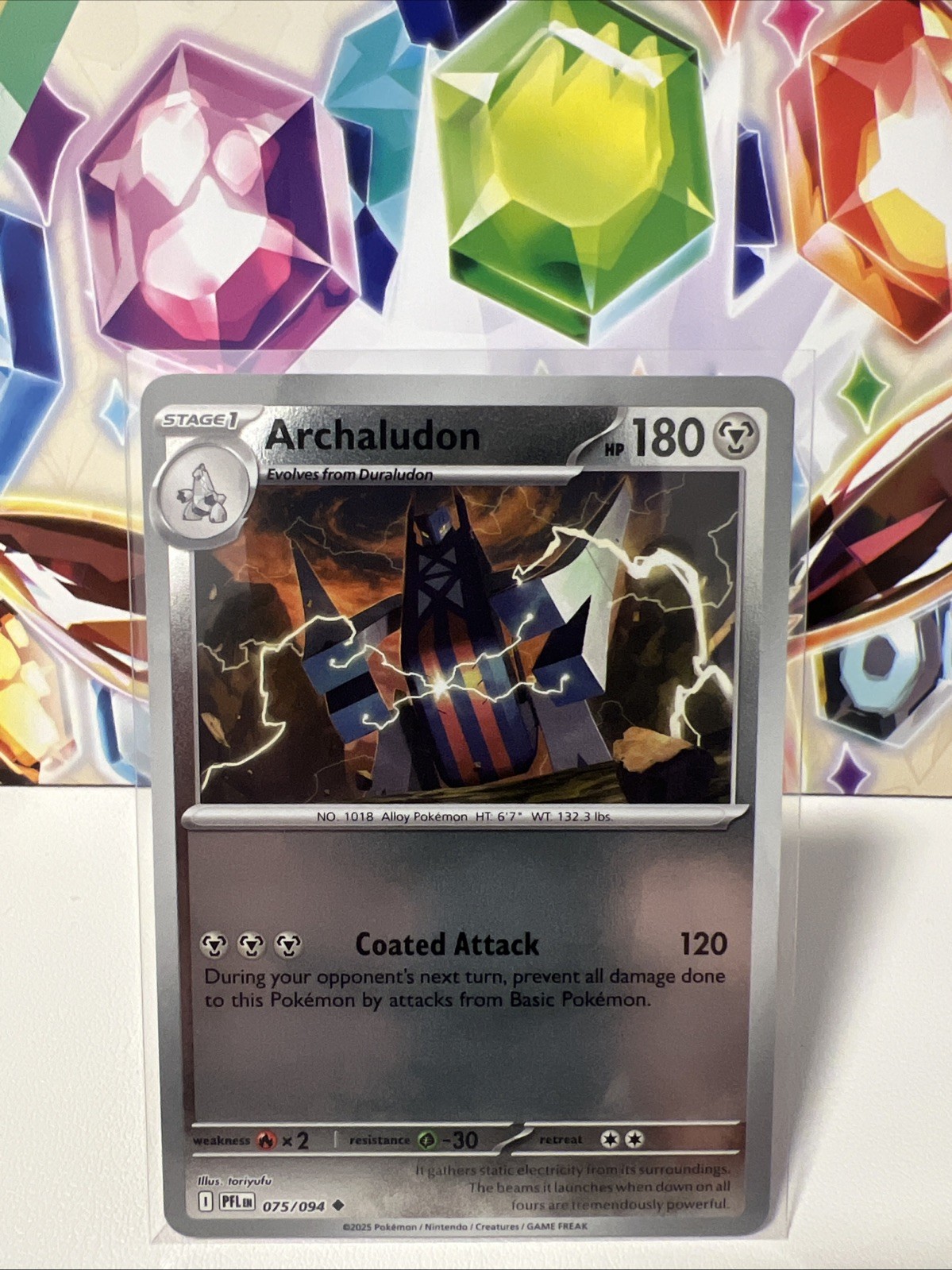 Archaludon 075/094 Uncommon Reverse Holo - Pokemon TCG Phantasmal Flames - NM