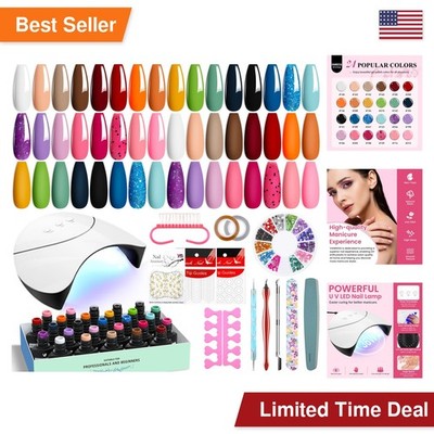 VANREESA Gel Nail Polish Kit 24 Colors with UV Lamp & Tools Classic Stylish