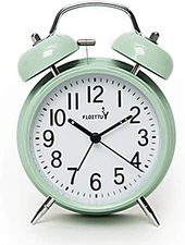 Loud Alarm for Deep Sleepers 4'' Twin Bell Clock with Backlight Green 