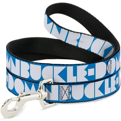 Dog Leash 6-FEET BUCKLE-DOWN Shapes Turquoise/White NARROW 0.5'' (US IMPORT)