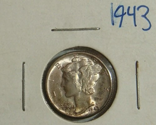 1943-P Mercury Dime 10c BU Brilliant Uncirculated