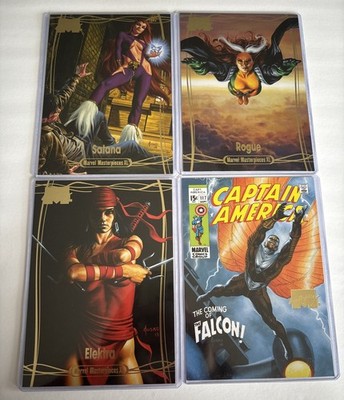 Marvel Masterpieces XL CANVAS & GOLD FOIL Variation Lot Of 4 Cards #/999 1499