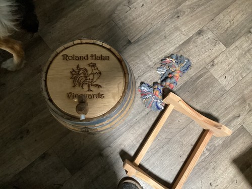 French Oak Wood Barrel 5 Gallon Used Wine You Clean Up Your Own Risk