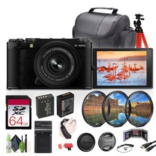 Fujifilm X-M5 Mirrorless Camera  XC 15-45mm f/3.5-5.6 OIS PZ Lens Bundle- Black
