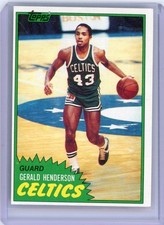 1981-82 Topps - Gerald Henderson #74E RC 74 East Boston Celtics Rookie Card