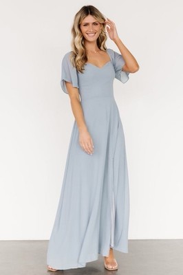 Baltic Born Sierra Sweetheart Maxi Dress Light Blue Large