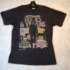 Shaka Wear Medium T-Shirt Metroboomin Heroes & Villains Made In USA Black Cotton