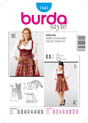 Dirndlkleid im Burda Style: Stylisches Schnittmuster für alle Niveaus B7443
