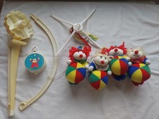 Vintage 1992 Pansy Ellen Capering Clowns Crib Mobile Tested Lullaby  Goodnight