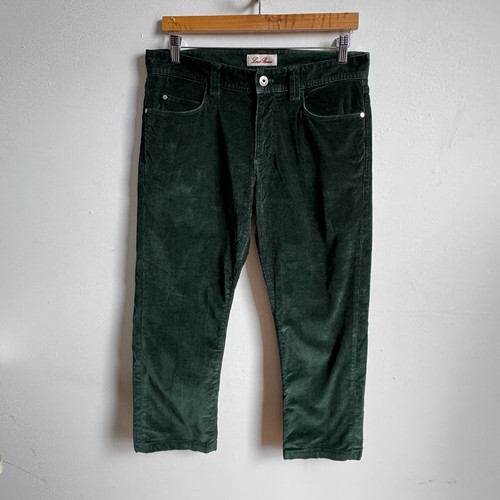 Loro Piana, LORO PIANA Forest Green Corduroy Cropped Pants - Size 33 - Excellent Condition