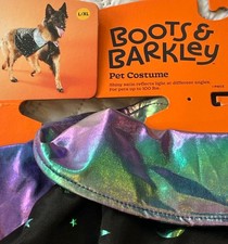 Boots  Barkley Dog Halloween Costume Wizard Cape Moon Stars Reflects Light L/XL