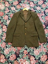 Harris Tweed Jacket Debenhams Vintage Mens 100 Wool Brown Tweed.