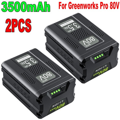 #ad 2Pack 3.5Ah Lithium ion Battery For Greenworks PRO 80V GBA80200 GBA80600 2601302 $130.99