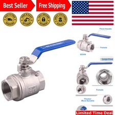 Full Port Ball Valve Stainless Steel 304 Heavy Duty for Water, Oil, and Gas w...