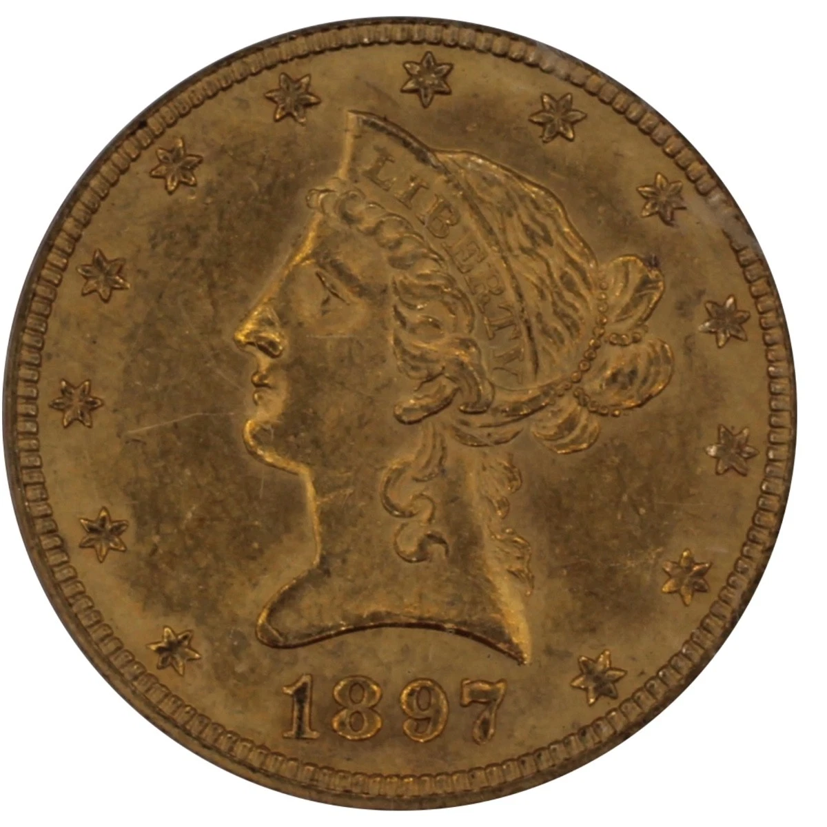 1897-O $10 Liberty Head Eagle PCGS MS62 (CAC)