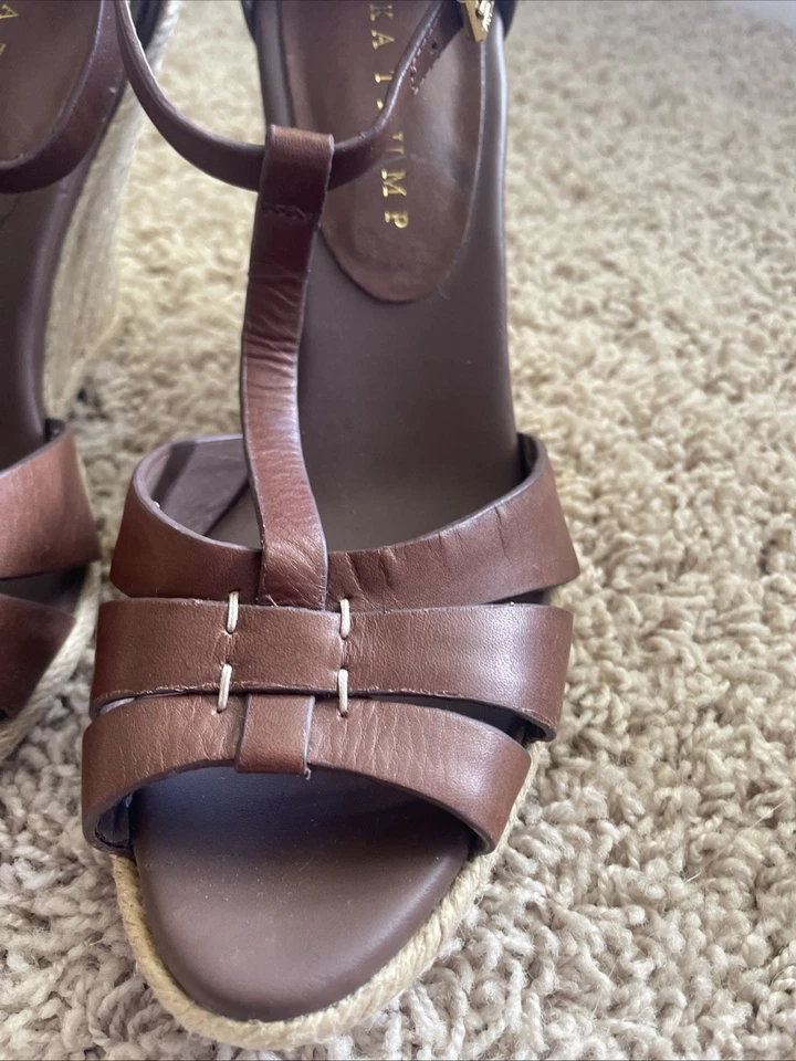 Zapatos de tacón Ivanka Trump Itetta marrón con tiras hebilla ajustable para mujer 7,5 M Foto 3 de 4