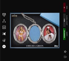 DIGITAL Topps WWE Slam 25 - EVOLUTION THEN & NOW MAT RELIC Blue - CHELSEA GREEN