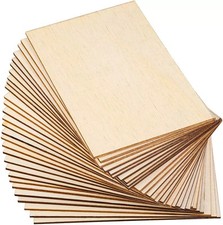 15 Pack Basswood Sheets, Unfinished Wood, Thin Plywood Wood Sheets for Crafts...